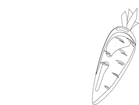 Carrot black and white clipart