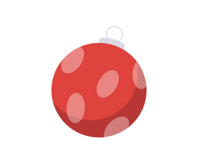 Red christmas ball clipart