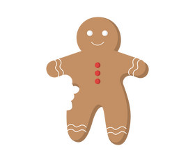 Cartoon gingerbread man clipart