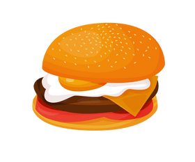 Cheeseburger fast food clipart