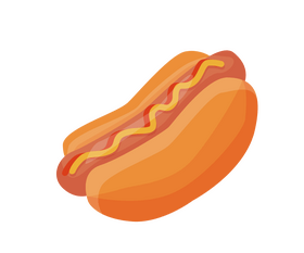 Cartoon hotdog clipart