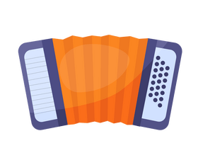 Music instrument accordion cartoon clipart