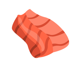 Salmon steak meat illustration clipart