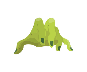 Zombie hand cartoon clipart