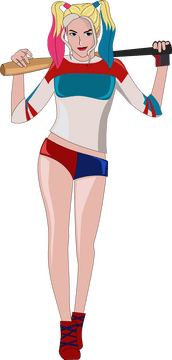 Harley Quinn drawing clipart