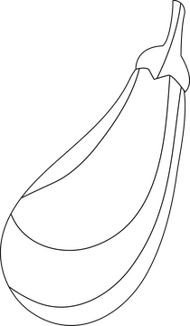Eggplant black and white clipart