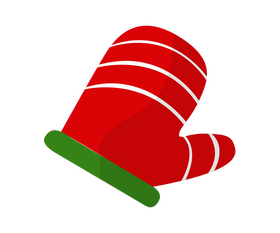 Cartoon Christmas glove clipart