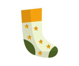 Cartoon Christmas socks clipart
