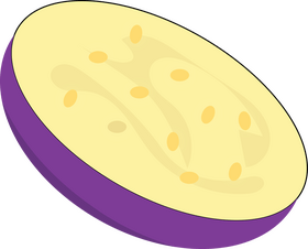 Slice of Eggplant clipart