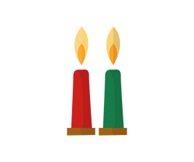 Christmas candles illustration clipart