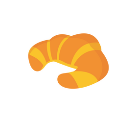 Cartoon French croissant clipart