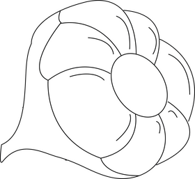 Garlic black and white clipart
