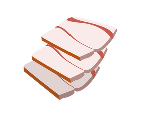 Animal fat slices clipart