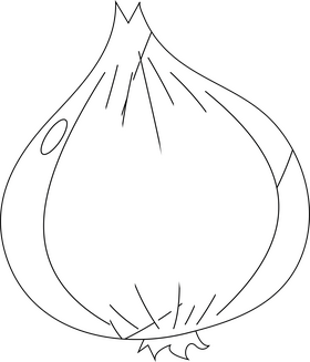 Onion black and white clipart