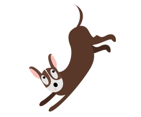 Running dog illustration clipart