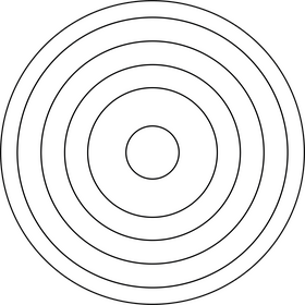 Slice of Onion black and white clipart