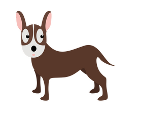 Cartoon surprised dog clipart