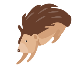 Jumping hedgehog clipart