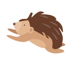Free hedgehog jumping clipart