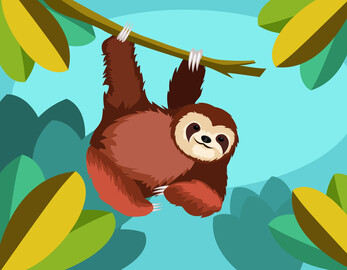 Cute sloth vector image