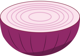 Half Red Onion clipart