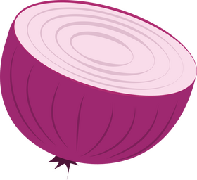 Cut in Half Red Onion clipart