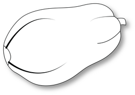 Papaya black and white clipart