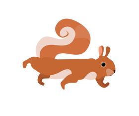 Running squirrel clipart