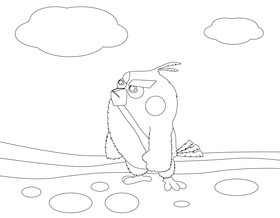 Angry birds drawings black and white vector