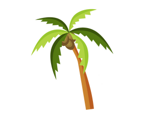 Cartoon palm tree clipart