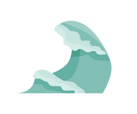 Cartoon waves clipart