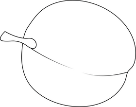 Plum black and white clipart
