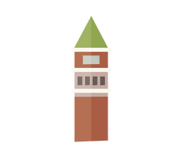 Italian tower illustration clipart