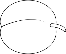 Plum black and white clipart