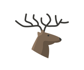 Deer head illustration clipart