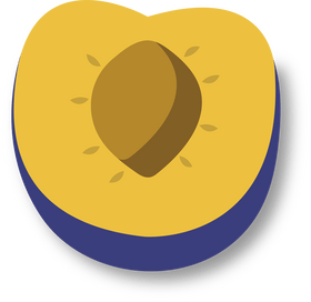 Plum Cut in Half clipart