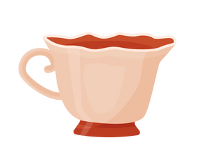 Vintage pink cup clipart