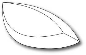 Slice of Plum black and white clipart