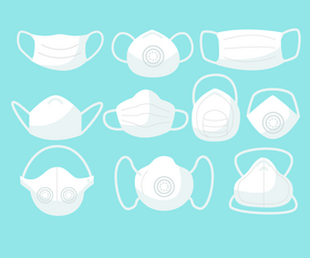 Medical masks vector