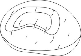 Potato black and white clipart