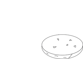 Slice of Potato black and white clipart