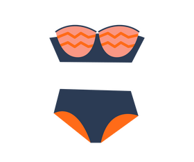 Girls swimsuit clipart