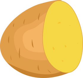 Cut in Half Potato clipart