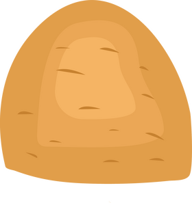 Cut in Half Potato clipart