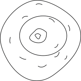 Slice of Potato black and white clipart