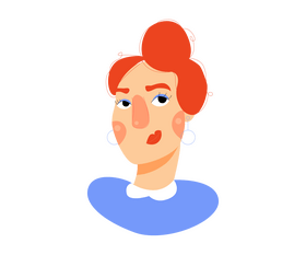 Cute cartoon girl clipart