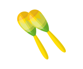 Cartoon Brazilian maracas clipart