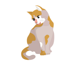 Sitting cat free clipart
