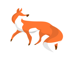 Cute cartoon looking back clipart