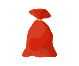 Santa bag clipart